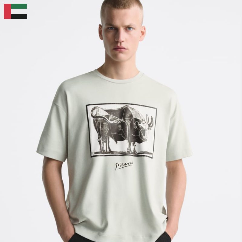 تیشرت اورجینال مردانه زارا Zara Picasso © Graphic T-Shirt