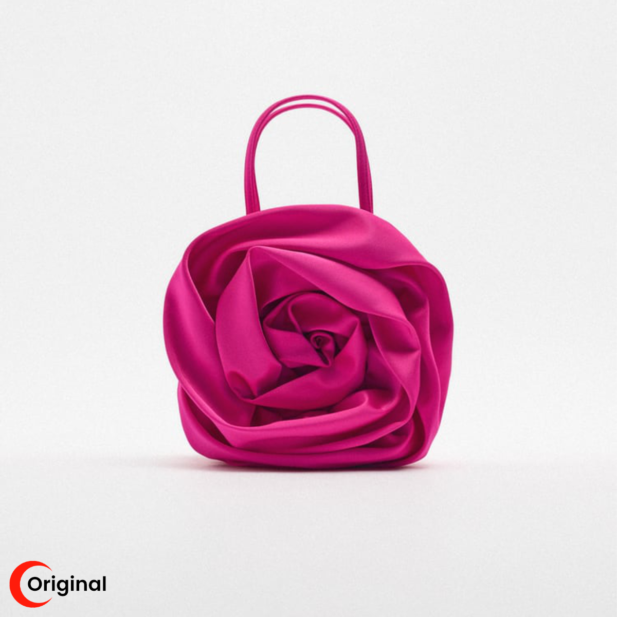 کیف اورجینال زنانه زارا Zara Satin Floral Handbag