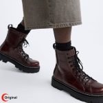 بوت اورجینال مردانه زارا Zara Chunky Boots With Topstitching