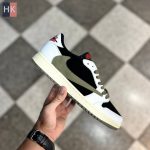 کتونی مردانه نایک ایر جردن 1 تراویس اسکات Nike Air Jordan 1 Low Travis Scott Olive