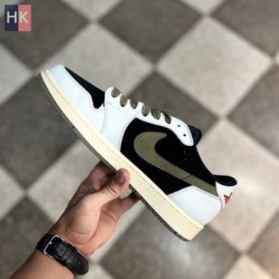 کتونی مردانه نایک ایر جردن 1 تراویس اسکات Nike Air Jordan 1 Low Travis Scott Olive