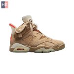 کتونی مردانه نایک ایر جردن 6 رترو تراویس اسکات بریتیش خاکی Nike Air Jordan 6 Retro Travis Scott British Khaki