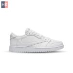 کتونی نایک ایر جردن 1 تراویس اسکات وایت پارتی Nike Air Jordan 1 Low Travis Scott White Party