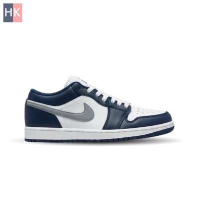 کتونی نایک ایر جردن 1 سرمه ای سفید ( Nike Air Jordan 1 Low Midnight Navy )
