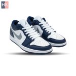 کتونی نایک ایر جردن 1 سرمه ای سفید ( Nike Air Jordan 1 Low Midnight Navy )