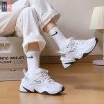 کتونی زنانه نایک تکنو سفید طوسی Nike M2K Tekno