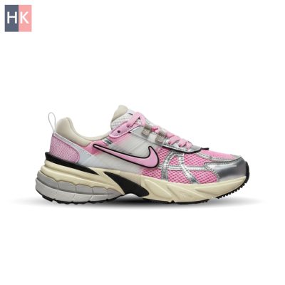 کتونی زنانه نایک وی تو کی ران صورتی نقره ای Nike V2K Run