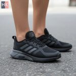 کتونی آدیداس کلودفوم مشکی و طوسی ( Adidas CloudFoam )