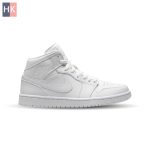 کتونی ساقدار نایک ایر جردن 1 سفید Nike Air Jordan 1 High Triple White