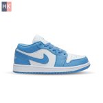 کتونی زنانه نایک ایر جردن 1 آبی و سفید Nike Air Jordan 1 Low University Blue کتونی زنانه نایک ایر جردن 1 آبی و سفید Nike Air Jordan 1 Low University Blue