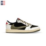 کتونی مردانه نایک ایر جردن 1 تراویس اسکات الیو Nike Air Jordan 1 Low Travis Scott Olive