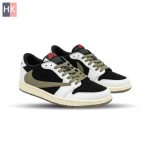 کتونی مردانه نایک ایر جردن 1 تراویس اسکات الیو Nike Air Jordan 1 Low Travis Scott Olive