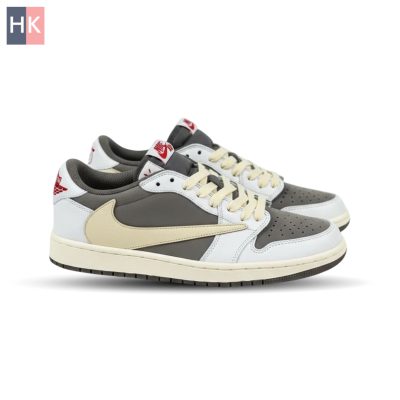 کتونی نایک ایر جردن 1 تراویس اسکات ریورس موکا Nike Air Jordan 1 Low Travis Scott Reverse Mocha