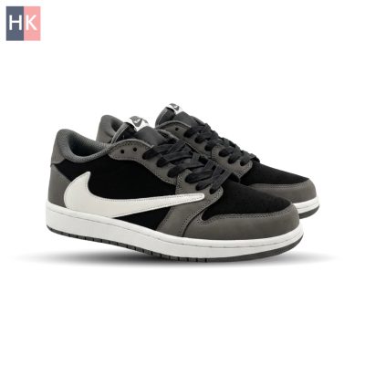کتونی مردانه نایک ایر جردن 1 تراویس اسکات طوسی Nike Air Jordan 1 Low Travis Scott