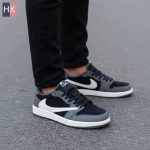کتونی مردانه نایک ایر جردن 1 تراویس اسکات طوسی Nike Air Jordan 1 Low Travis Scott