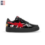 کتونی مردانه نایک ایر فورس 1 بیپ شارک ( Nike Air Force 1 Low Bape Sta Shark Face Black )