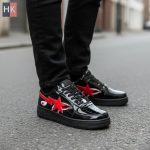کتونی مردانه نایک ایر فورس 1 بیپ شارک ( Nike Air Force 1 Low Bape Sta Shark Face Black )