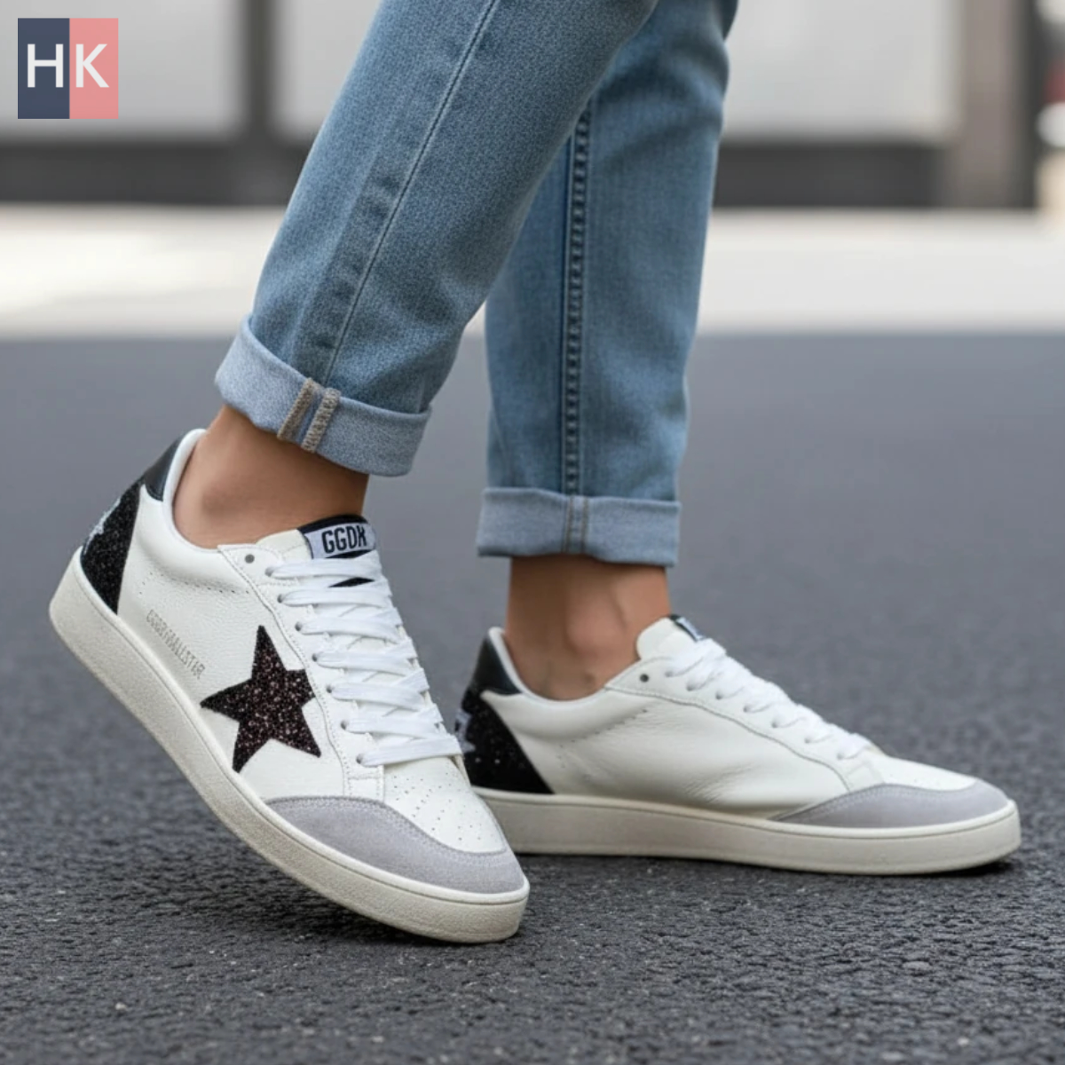 کتونی گلدن گوس بال استار سفید مشکی ( Golden Goose Ball Star ) کتونی گلدن گوس بال استار سفید مشکی ( Golden Goose Ball Star )