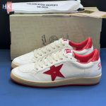 کتونی زنانه گلدن گوس بال استار سفید قرمز ( Golden Goose Ball Star )