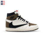 کتونی ساقدار نایک ایر جردن 1 تراویس اسکات ریورس موکا ( Nike Air Jordan 1 High Travis Scott Reverse Mocha )