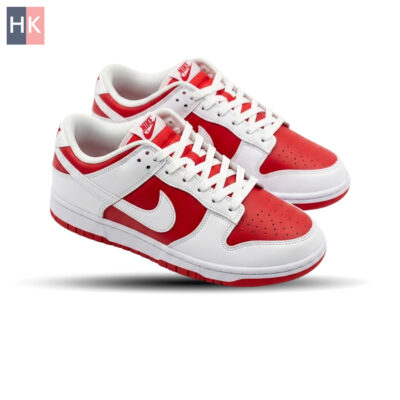 کتونی مردانه نایک اس بی دانک سفید و قرمز ( Nike SB Dunk Low Championship Red )