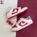 کتونی مردانه نایک اس بی دانک سفید و قرمز ( Nike SB Dunk Low Championship Red )